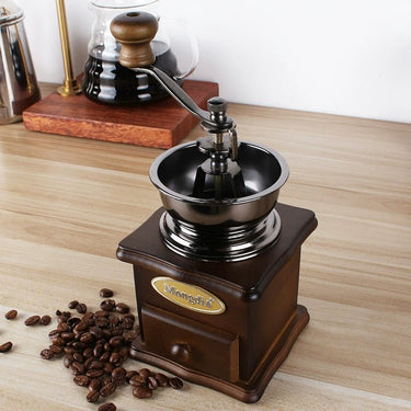 Mongdio Retro Coffee Grinder – Manual Hand - Crank Burr Mill – Tariff - Free! - InspiredGrabs.com